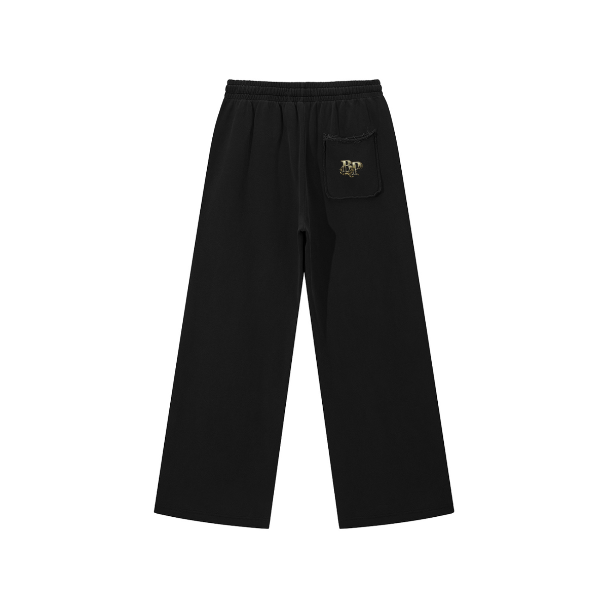 Snow Washed Raw Edge Sweatpants — All Over Print